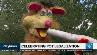 Torontonians celebrate the end of pot prohibition