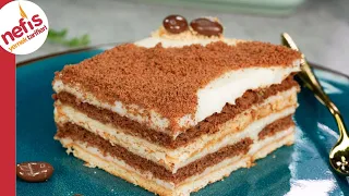 NO BAKE Biscuit Cake with Pudding Recipe | How to Make Layered Biscuit Pudding