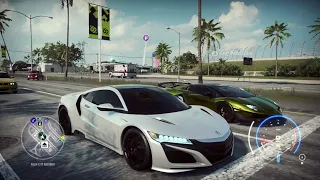 NFS Heat - Acura NSX vs  Lamborghini Aventador SVJ