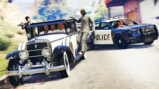 GTA 5 COPS & ROBBERS -15 КОПОВ ЕДУТ ЗА ПОЛОВИНОЙ БАНДЫ ЮТУБА ПО ГОРОДУ НАРУШАЯ ПДД И РП!