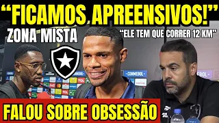 “FICAMOS APREENSIVOS!” JÚNIOR SANTOS FAZ REVELAÇÃO NA ZONA MISTA PÓS JOGO BOTAFOGO 2 X 1 LDU!