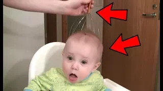 Cute Babies Reacting To Head Massager For The First Time Compilation || NEW