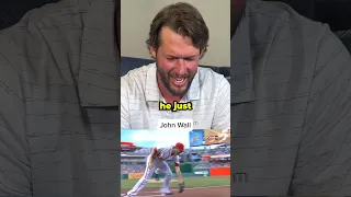 Clayton Kershaw reacts to celebrity pitches 😅⚾️ #mlb #baseball