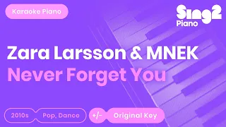 Never Forget You (Piano karaoke demo) Zara Larsson & MNEK