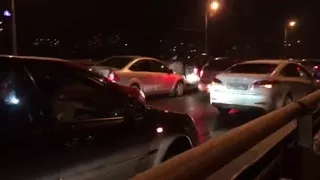 На "мосту в никуда" в Воронеже столкнулись около 20 авто
