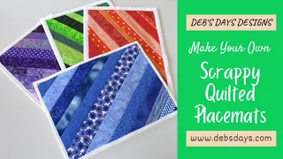 How To Make Scrappy Quilted Placemats : Easy Fabric Project Tutorial