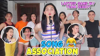 SONG ASSOCIATION GAME WITH TEAM ZEBBY! (LAPTRIP) | ZEINAB HARAKE