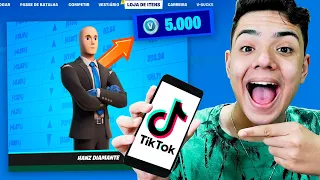 TESTEI LIFE HACKS DO TIKTOK NO FORTNITE *TER VBUCKS GRÁTIS*