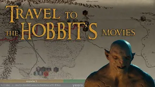 Hobbit Map - Thorin's travel in Middle Earth map + time count