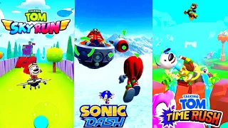 Tom Sky Run Vs Sonic Dash Vs Talking Tom Time Rush|Walkthrough Gameplay