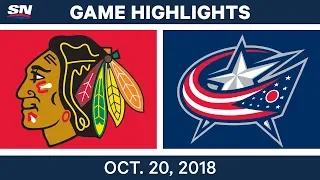 NHL Highlights | Blackhawks vs. Blue Jackets - Oct. 20, 2018