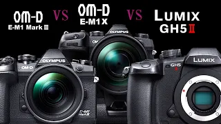 Lumix GH5 Mark ii vs Olympus OM-D E-M1 Mark iii and Olympus OM-D E-M1x