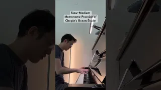 Slow-Medium Metronome Practice - Chopin Étude Op. 25 No. 12 “Ocean” (3) - 9/5/23 #pianolessonsonline