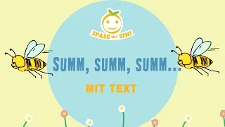 Summ summ summ, Bienchen summ herum - Kinderlieder zum Mitsingen animiert und mit Text