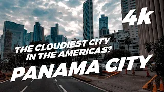 A classic cloudy day in Panama City.  Panama City 4K.