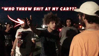 Fights breaks out at the car meet!