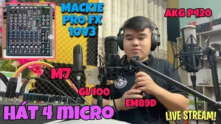 LHS | Mixer Mackie Pro FX10 V3 Của Mỹ Hát Với 4 Micro Thu Âm, LiveStream Cao Cấp Cùng 24 DSP Xịn Xò