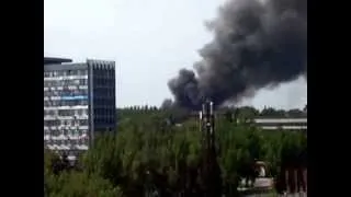Дым в раене завода"Точмаш" Донецк