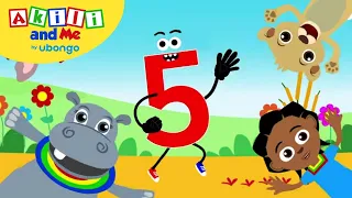 Get to Know the Number 5! | Numbers & Shapes with Akili and Me | African Educational Cartoons