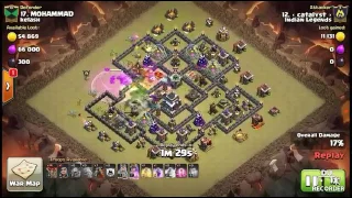 Classic Th9 War Base GoBoLaLoon 3 star attack!