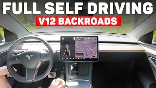 Tesla Full Self Driving V12 - Effortless Driving on Winding Roads (Tesla FSD Supervised)