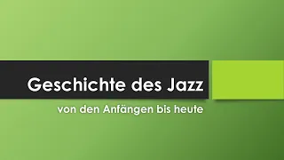 Geschichte des Jazz