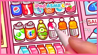 (eng) ASMR Drawing a cute mart 🥕🥦Coloring an iPad with squares 🤍How to draw a mini mart ✨