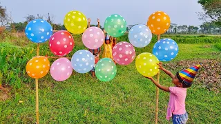 outdoor fun with Flower Balloon and learn colors for kids by I kids episode -148.