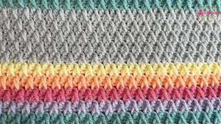 EASY Crochet Blanket - Alpine Stitch. Simple repeat and AMAZING texture!