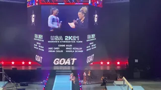 Simone Biles talks Mental Health, performs Balance Beam at Gold Over America Tour (9/28/2021)