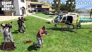 GTA 5 - Franklin, Lamar, Michael and Trevor’s Ten Star Escape From LAKE VINEWOOD ESTATES