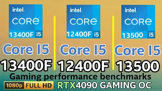 I5 13400F VS I5 12400F VS I5 13500 1080p GAMING TEST + RTX 4090 best MIDRANG  Gaming CPU IN 2023