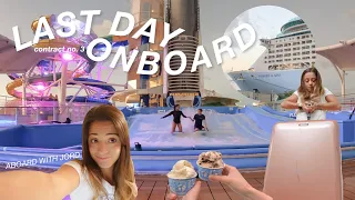 ABOARD WITH JORD: final day onboard, packing stress, flowrider, saying goodbye, going home ! ⚓😱🚢🛩