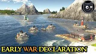 The First WAR DECLARATION - Anno 1800 MEGACITY SURVIVAL - 3 V 1 & Fully Modded || Part 2