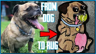 Making my dog his very own rug! Rug Tufting from start to finish