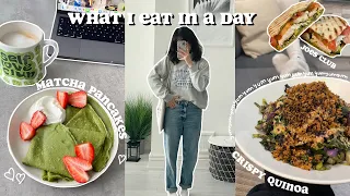 What I Eat In A Day | Matcha Crepes, Homemade Joe & the Juice, Crispy Quinoa Warm Salad ✨