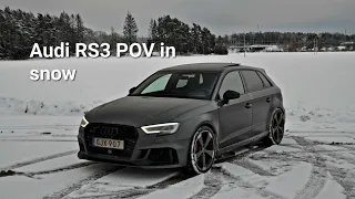 Audi RS3 - 500hp POV-drive in snow