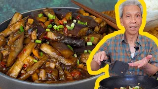 🍆  Dad's Eggplant with Garlic Sauce (鱼香茄子)!