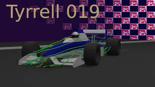 Tyrrell 019: Study of the raised nose concept in CFD