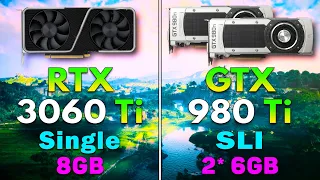 RTX 3060 Ti 8GB vs GTX 980 Ti SLI 2*6GB | PC Games Tested in 1440p