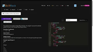 SKILLRACK | DAILY CHALLENGE | 01/10/2023 | LAYERED L PATTERN | PROGRAM ID 9463 | PYTHON PROGRAM ||