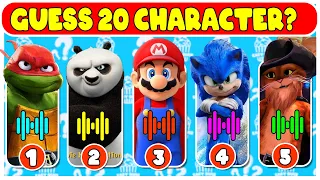 Guess 20 Characters By Song |Super Mario Bros,Spider Man,One Piece Netflix,Toy story 4, Kungfu Panda