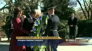 Presidential Wreath Laying at JFK Eternal Flame (C-SPAN)