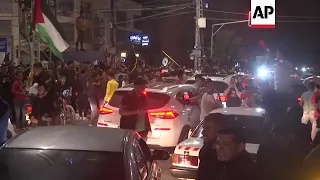 Palestinians celebrate ceasefire with Israel