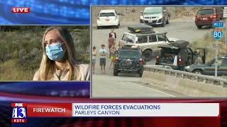 I-80 in Parleys Canyon closed between 9 am and 9 pm Friday due to wildfire