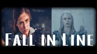 Emily Blunt and Rose Byrne-Fall in Line