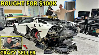 Rebuilding A Wrecked Lamborghini Aventador SV Part 1