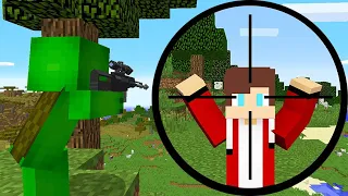 Hunter With Guns VS Speedrunner in Minecraft!