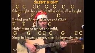 Silent Night (Christmas) Strum Guitar Cover Lesson with Lyrics Chords - Sing and Play