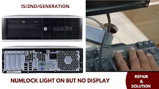 HP Elitedesk 8200 Pc Keyboard NumLock Light On But No Display show on screen / no beeps / no display